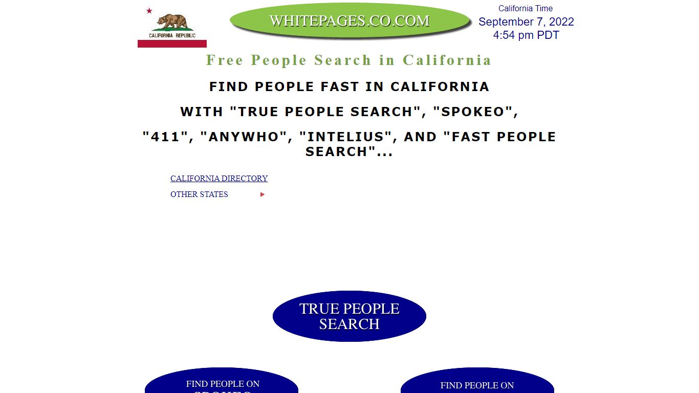 California Free People Search and White Pages - .co.com